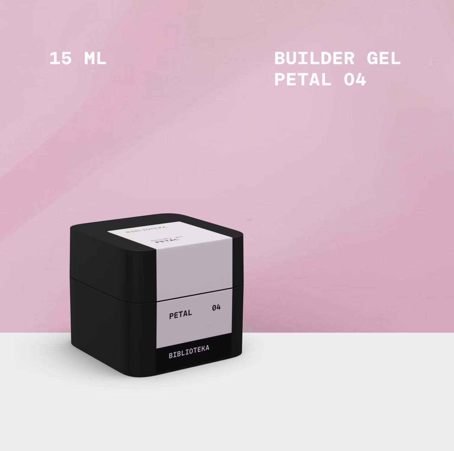BIBLIOTEKA Builder Gel №04 Petal – Soft Pink Extension Gel, 15 ml