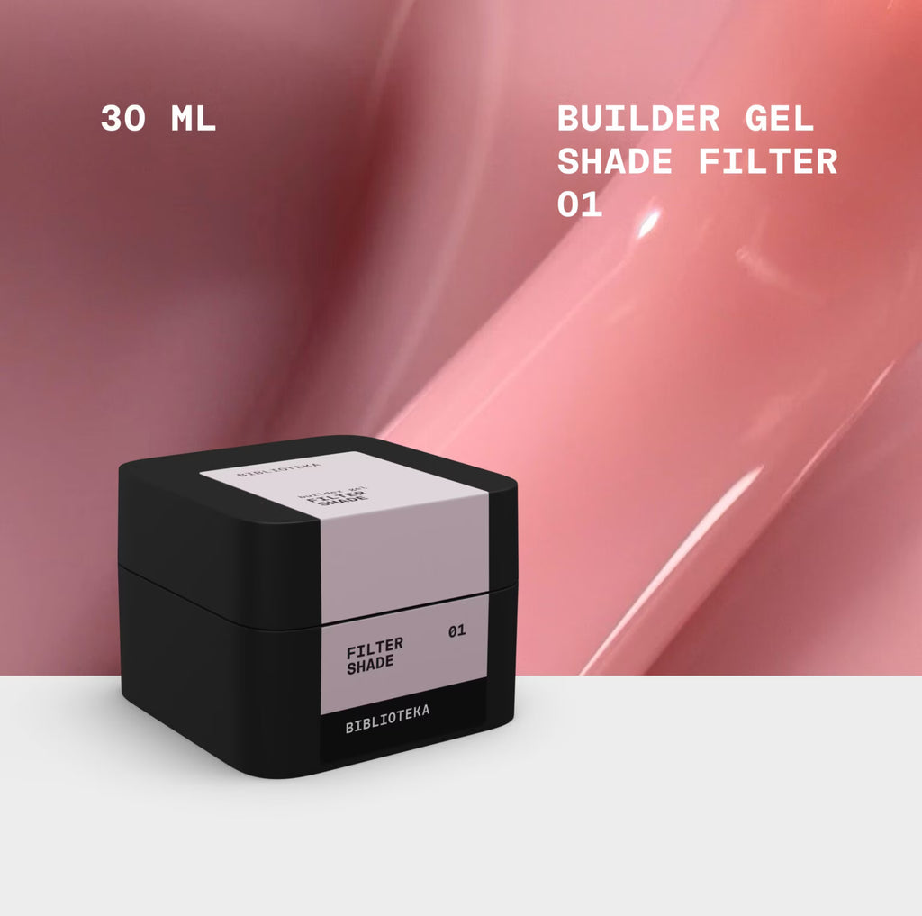 BIBLIOTEKA Builder Gel № 01 Shade FILTER – Cool Pink-Beige, 30 ml