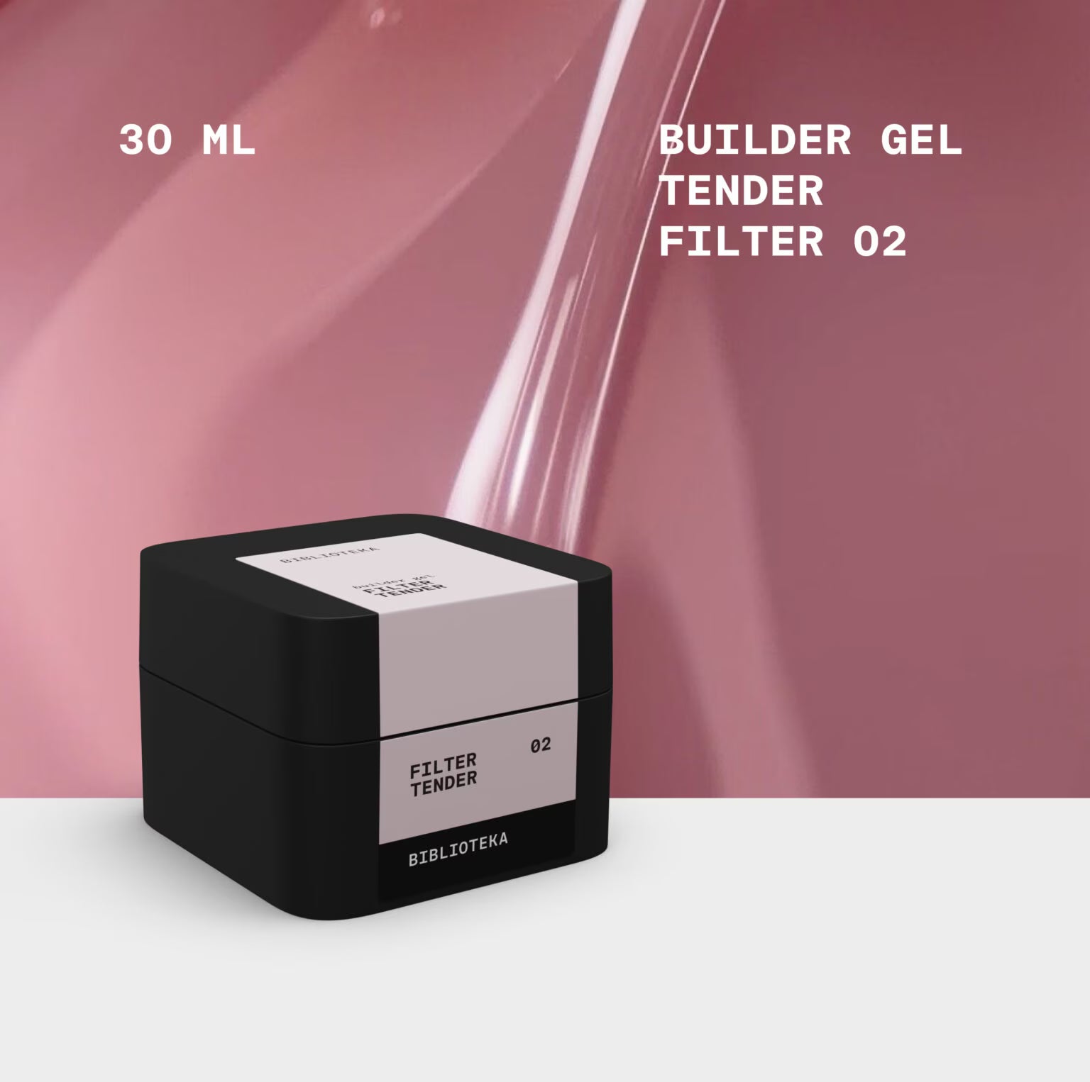BIBLIOTEKA Builder Gel № 02 Tender FILTER – Soft, 30 ml