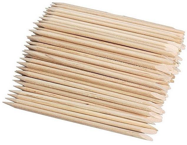 Orange stick for manicure, wooden (100 pcs) 75 mm