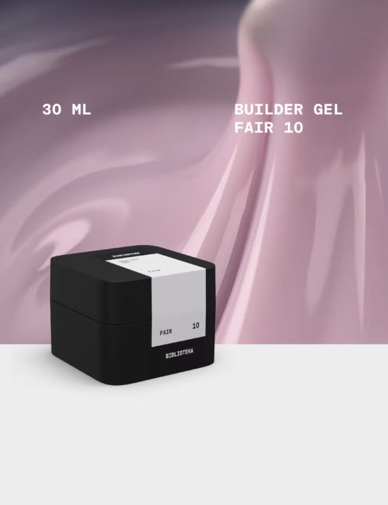 BIBLIOTEKA Builder Gel №10 Fair – Light, Clean, 30 ml