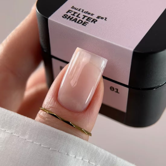 BIBLIOTEKA Builder Gel № 01 Shade FILTER – Cool Pink-Beige, 30 ml