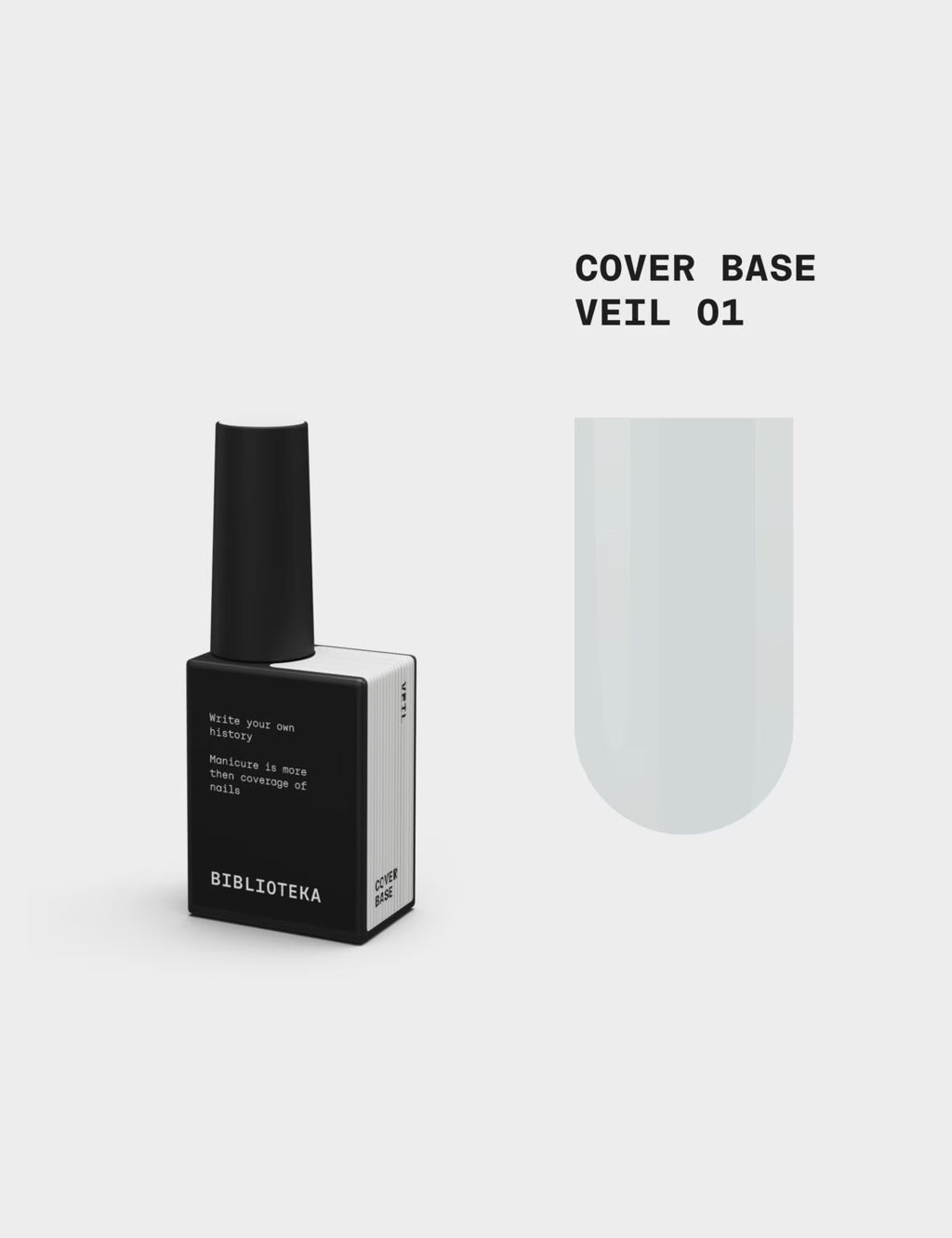 BIBLIOTEKA Cover Base №01 Veil – Semi-Transparent Milky, 10 ml