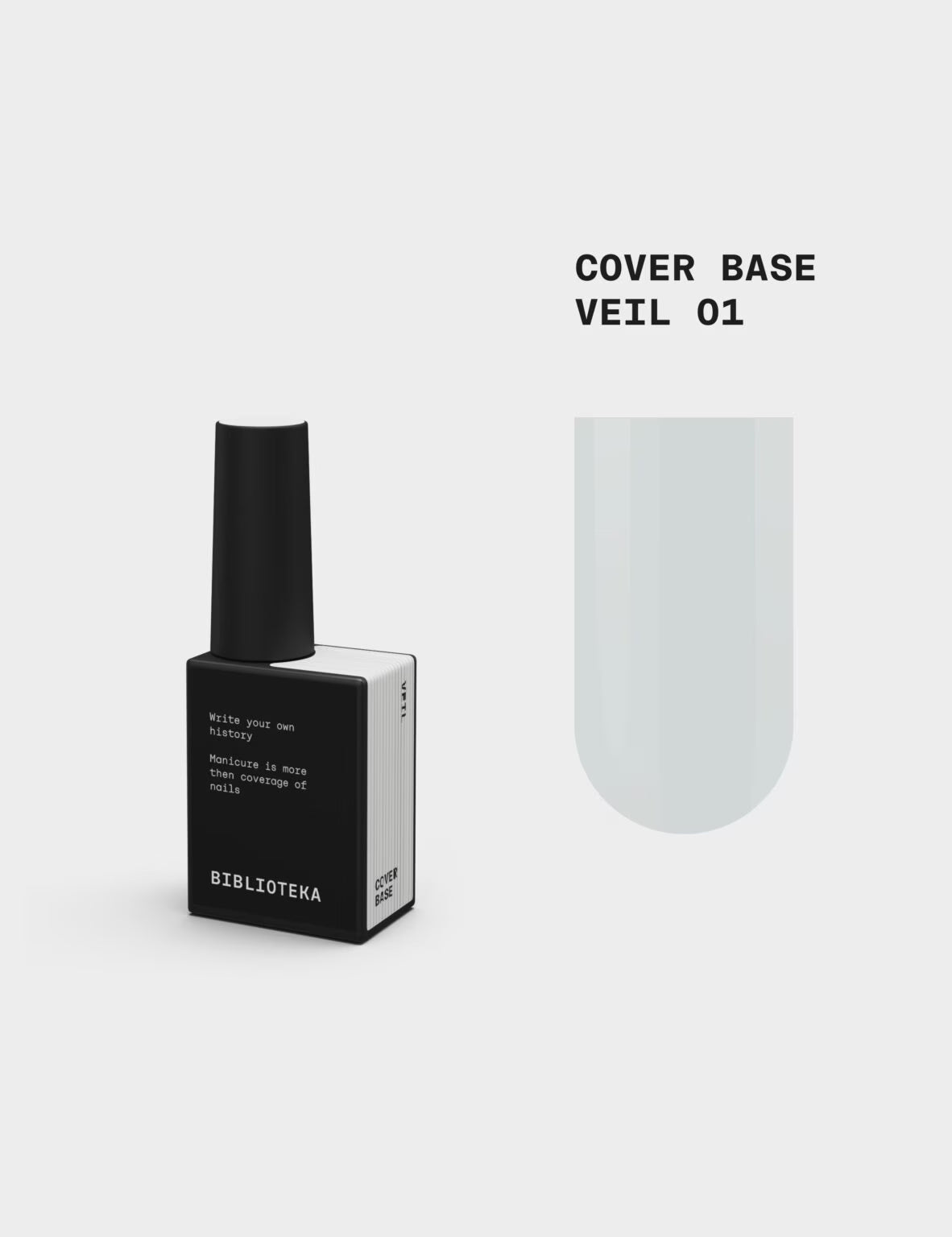 BIBLIOTEKA Cover Base №01 Veil – Semi-Transparent Milky, 10 ml