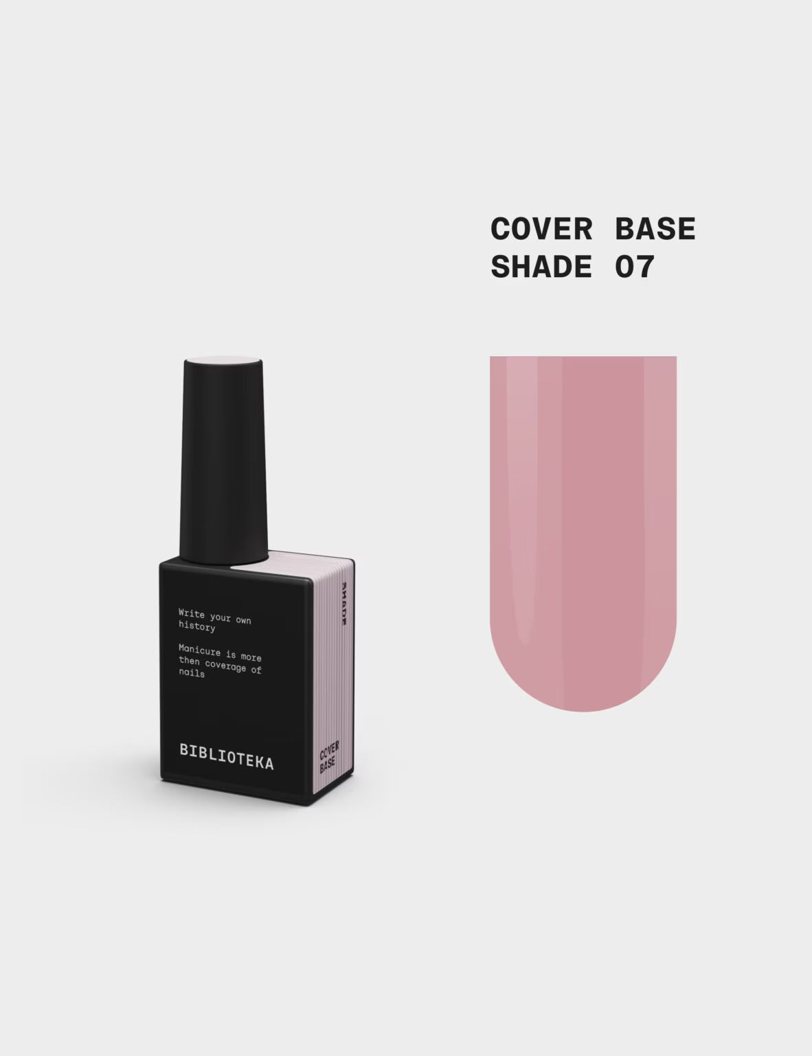 BIBLIOTEKA Cover Base №07 Shade – Cool Pink-Beige, 10 ml