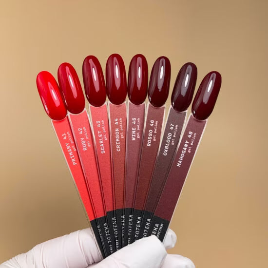 BIBLIOTEKA Gel Polish Set RED SPECTRUM № 41-48