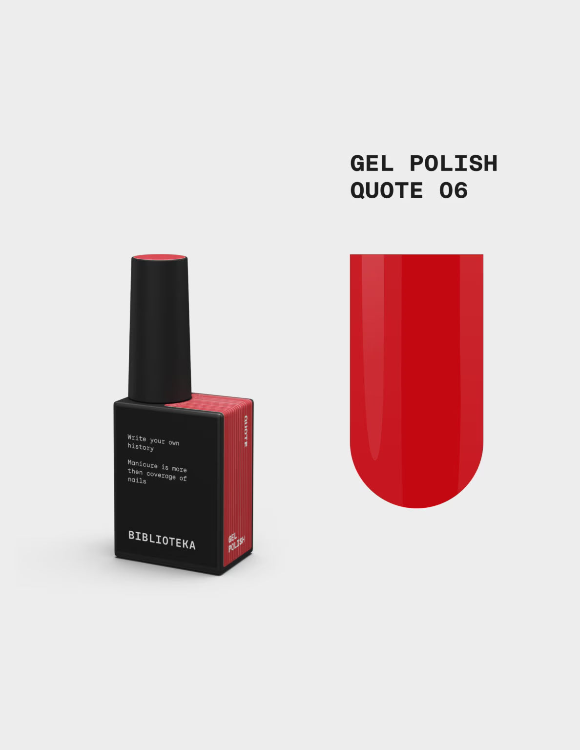 BIBLIOTEKA Gel Polish №06 Quote – Red, 10 ml