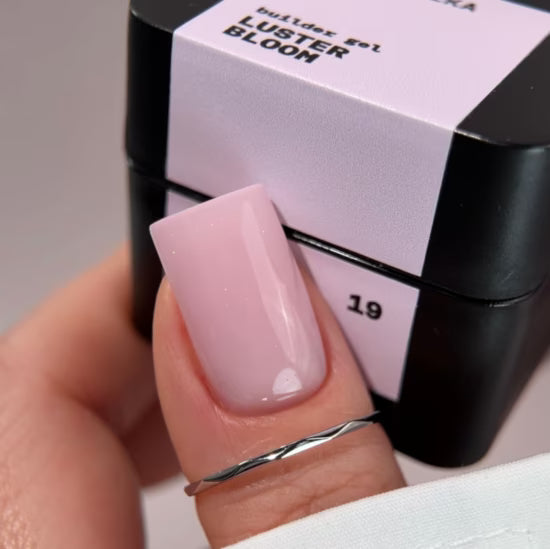BIBLIOTEKA Builder Gel № 19 Bloom LUSTER – Pink with Shimmer, 30 ml